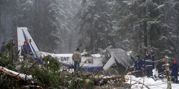 All six on board this plane initially survived the crash - but two perished waiting for help to arrive. Now the government faces a backlash in Romania for bungling the rescue. Photo / AP