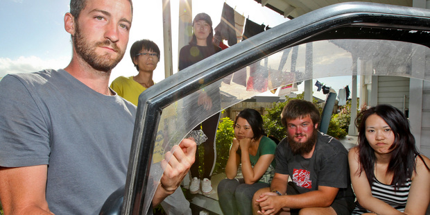 The backpackers who had their cars broken into by thieves while they were swimming at Maraetotara Falls. Photo / Hawke's Bay Today