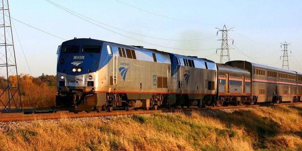 The Amtrak Empire Builder crosses the plains of Wisconsin. Photo / Wikimedia Commons image posted by user NateBeal