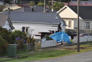 The car crashed into a bedroom vacated just hours before. Photo / Greymouth Star