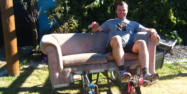 The "couch bike" for sale on Trade Me. Photo / Paul Bacon