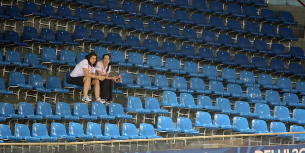 An empty stand at the Cycling Velodrome during the Delhi 2010 Commonwealth Games.Photo / Brett Phibbs