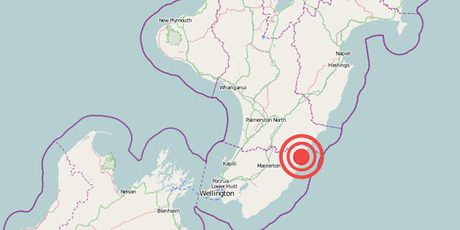 The centre of the quake zone.