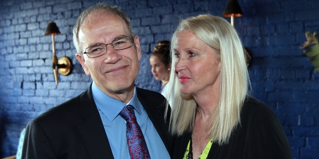 Auckland Mayor Len Brown with wife Shan Inglis at The Kingslander Hotel after being re-elected. Photo / APN