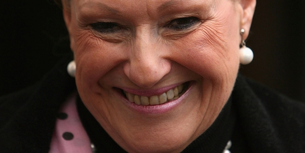 Bronwyn Bishop was accidentally placed among the men at the front during the powhiri. Photo / Getty Images