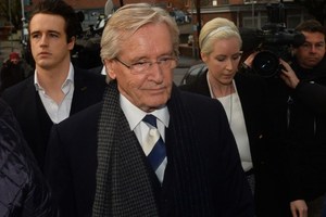 British actor William Roache, who plays Ken Barlow in television drama Coronation Street, arrives at Preston Crown Court ahead of his rape trial. Photo / AFP