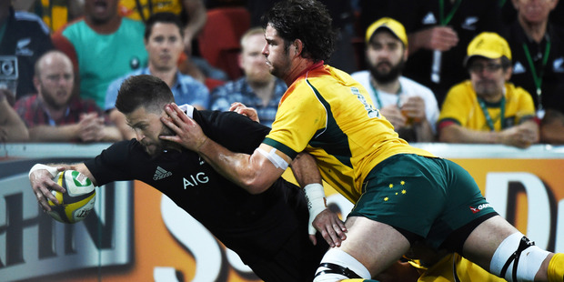 Cory Jane scores a try. Photo: Andrew Cornaga.