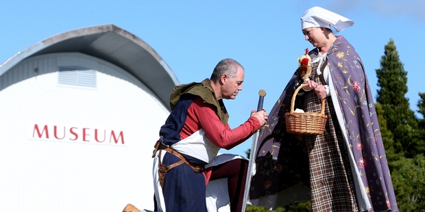 Phineas Squidd (Michael Johnson) and Cordelia Ford (Janet Mason) are preparing for this Sunday's Medieval Madness at Kiwi North. Photo/Mivhael Cunningham