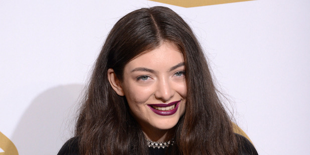 Lorde poses in the press room. Photo / AP