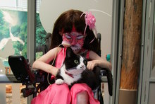 Starship patient Claudia Chaney with her cat Crystal.