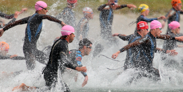 The Motels were full because of people attending events on in Rotorua such as the Blue Lake Multisport Festival pictured.