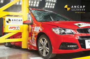 Holden's VF Commodore during ANCAP crash testing. Photo / Supplied
