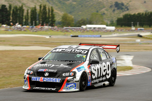 Simon Evans at Highlands Motorsport Park round of V8 SuperTourers. Photo / Geoff Ridder