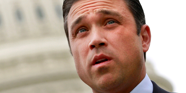 Michael Grimm speaking on Capitol Hill in Washington. Photo / AP