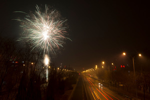 Fireworks explode on the Eve of Chinese New Year in Beijing. Photo / AP