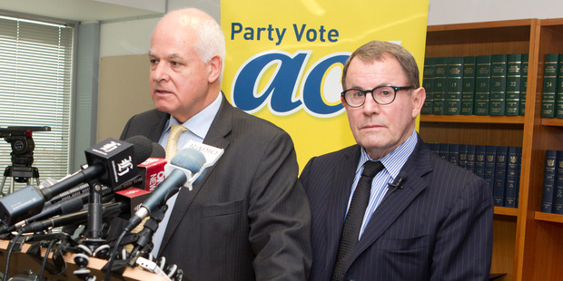 ACT Party leader John Banks (right), with president John Boscawen. Photo / Mark Mitchell