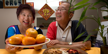 Janet Chan and her husband, retired journalist Charles Chan. Photo / Brett Phibbs