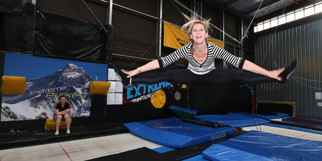 Rachel Grunwell attends Extreme Trampolining in Onehunga. Photo / Getty Images