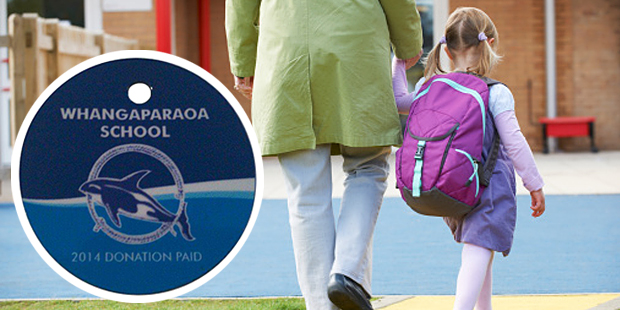 A controversial tag was given out upon families paying school donations. Photo / Supplied, Thinkstock
