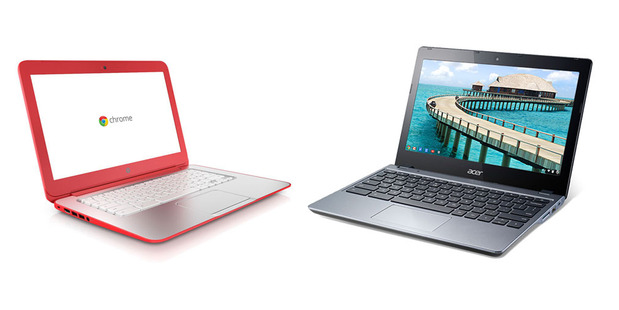 The HP Chromebook 14 v Acer's C720 Chromebook.