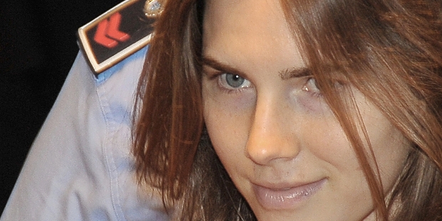 American student Amanda Knox was cast as a femme fatale in sensational coverage of the Italian murder trial in which she was sentenced to more than 28 years' jail. Photo / AP