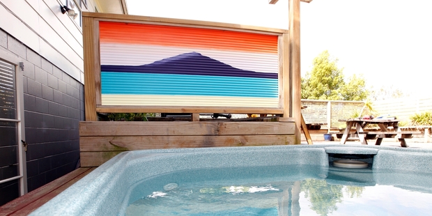 This corrugated iron artwork has an added bonus the kids will have plenty of fun helping you paint it. Photo / Michael Craig