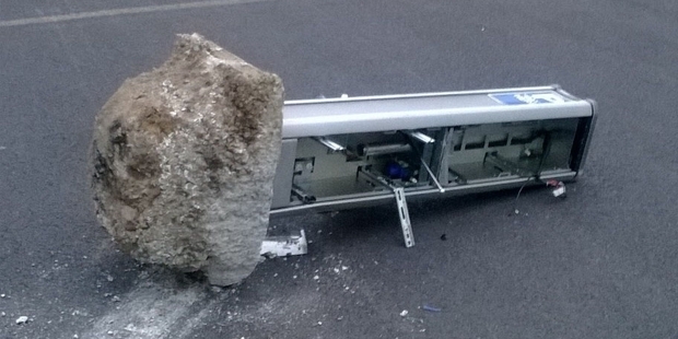 Parking rage: The sad death of an Auckland Council parking meter. "Found this in Manukau. May it RIP (rest in pieces)," writes Gary.