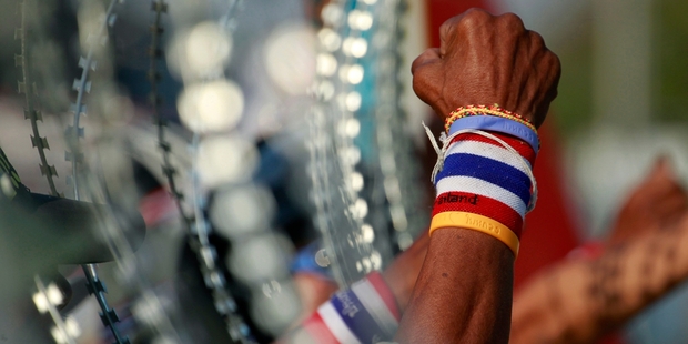 Anti-government protesters have brought parts of Bangkok to a standstill. Photo / AP