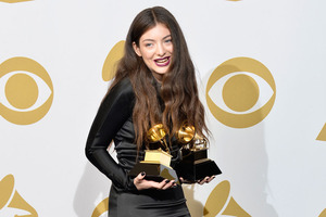 Lorde with her Grammy awards. Photo / Getty Images
