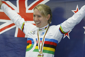 Alison Shanks after her first UCI World Championship in 2009.