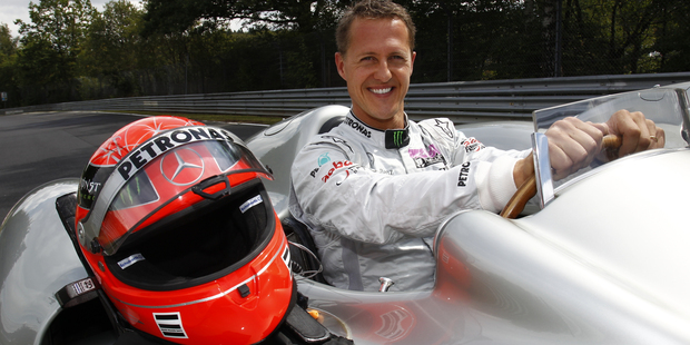 Michael Schumacher is making good progress after the skiing accident a year ago that left him in a coma. According to reports he is able to recognise his family and friends.