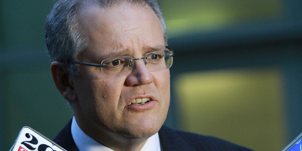 Australian Immigration Minister Scott Morrison speaks during a press conference. Photo / Getty Images