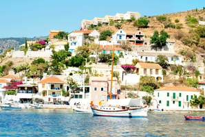 The village of Assos on the coastline of Kefalonia. Photo / Thinkstock