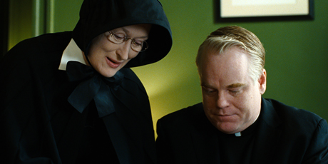 Meryl Streep and Philip Seymour Hoffman in 'Doubt'. Photo / AP