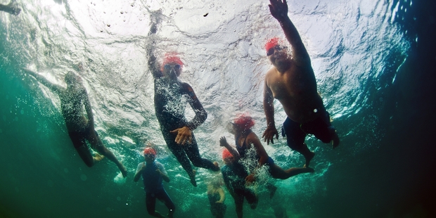 The 35th annual Lake Rotoma Kiwanis Open Water Swim event was held yesterday. Photo / Stephen Parker