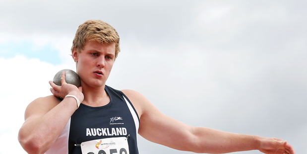 Two-time world junior shot put champion Jacko Gill has put together a new coaching and management team. Photo / Getty Images.