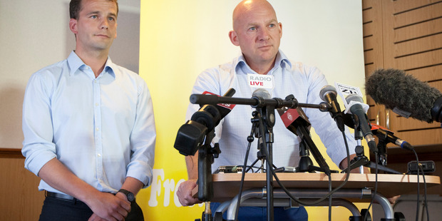 The Act Party's new leader Jamie Whyte (right) and new candidate for Epsom David Seymour (left). Photo / Natalie Slade