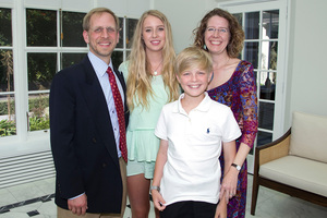 Michael Berger (left), Jennifer, Naomi and Aidan. Photo / Marty Melville