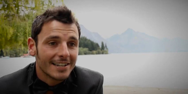 Darren Mills was attacked off the Southland coast but only days before had cavorted in a submersible toy shark.