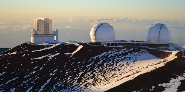 Astronomers love the clean, moisture-free air at the summit of Mauna Kea, which provides 300 days a year of clear views. Photo / Prue Scott