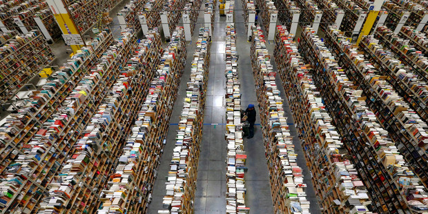 One of Amazon's warehouses for goods to be shipped overseas. Photo / AP