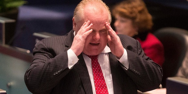 Toronto Mayor Rob Ford. Photo / AP