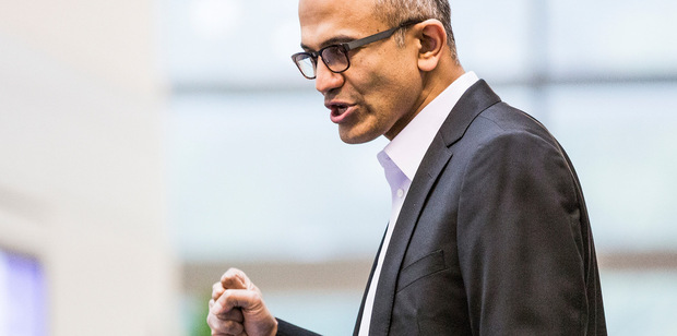 New Microsoft CEO Satya Nadella has a $102 billion war chest at his disposal. Photo / AP