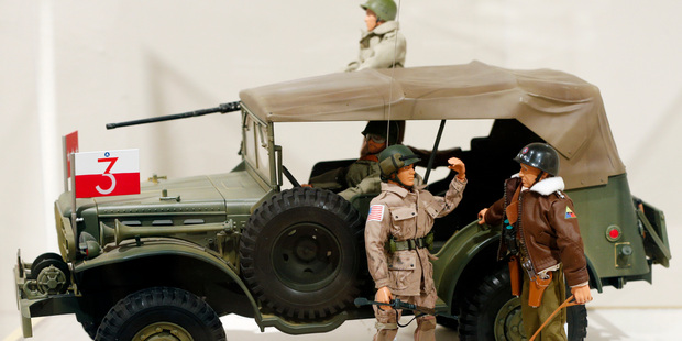 Gen. George Patton G.I. Joe action figure, right, and other G.I. Joes.
Photo / AP