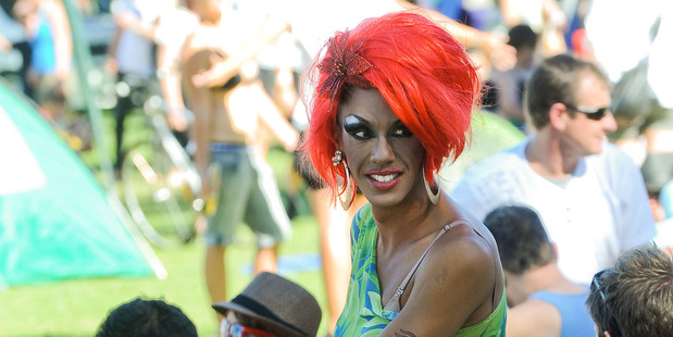 Venus Mantrapp in the crowds at the Big Gay Out festival at Coyle Park In Pt Chevalier.
Photo / Jason Dorday