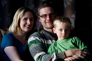 Robert and Linda Barlow with their son Orry in 2012. Photo / Christine Cornege