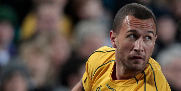 Australia's Quade Cooper in action. Photo / Richard Robinson