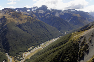 Arthur's Pass village and Otira Gorge in the middle of the Southern Alps. Photo / NZ Herald