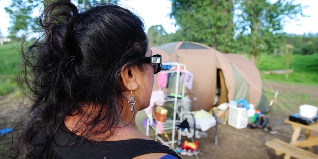 The tent where the family of seven, including five children aged between 2 and 11, had been living for the past five weeks. Photo/Ruth Keber