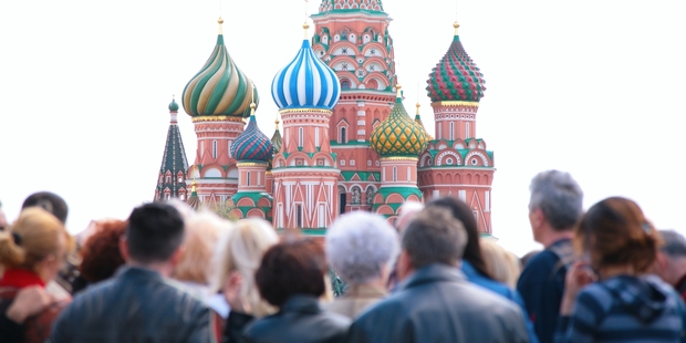 Tourists in Red Square, Moscow. Photo / Getty Images